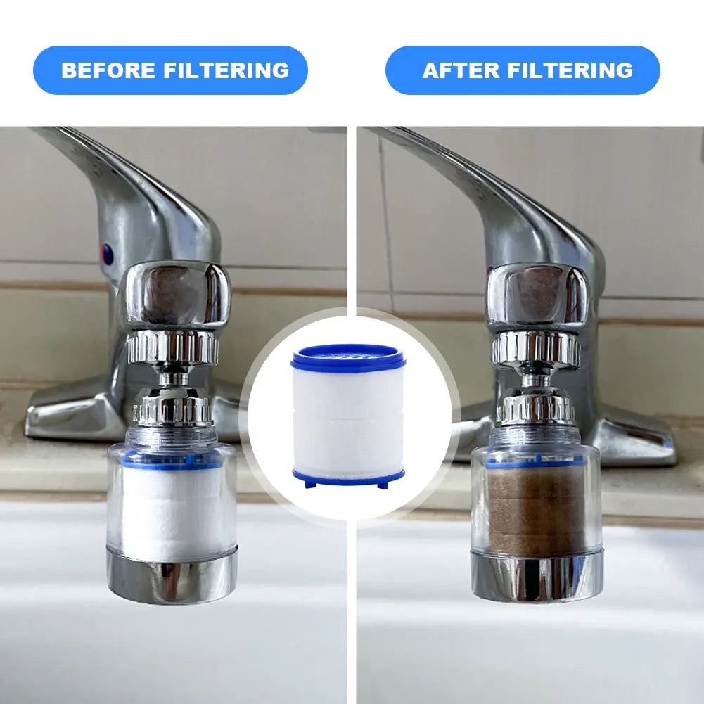 Faucet Filter Elements Water Purifier Filter Head Household Water Purifier Filter Shower Remove Chlorine Heavy Metal Filtered