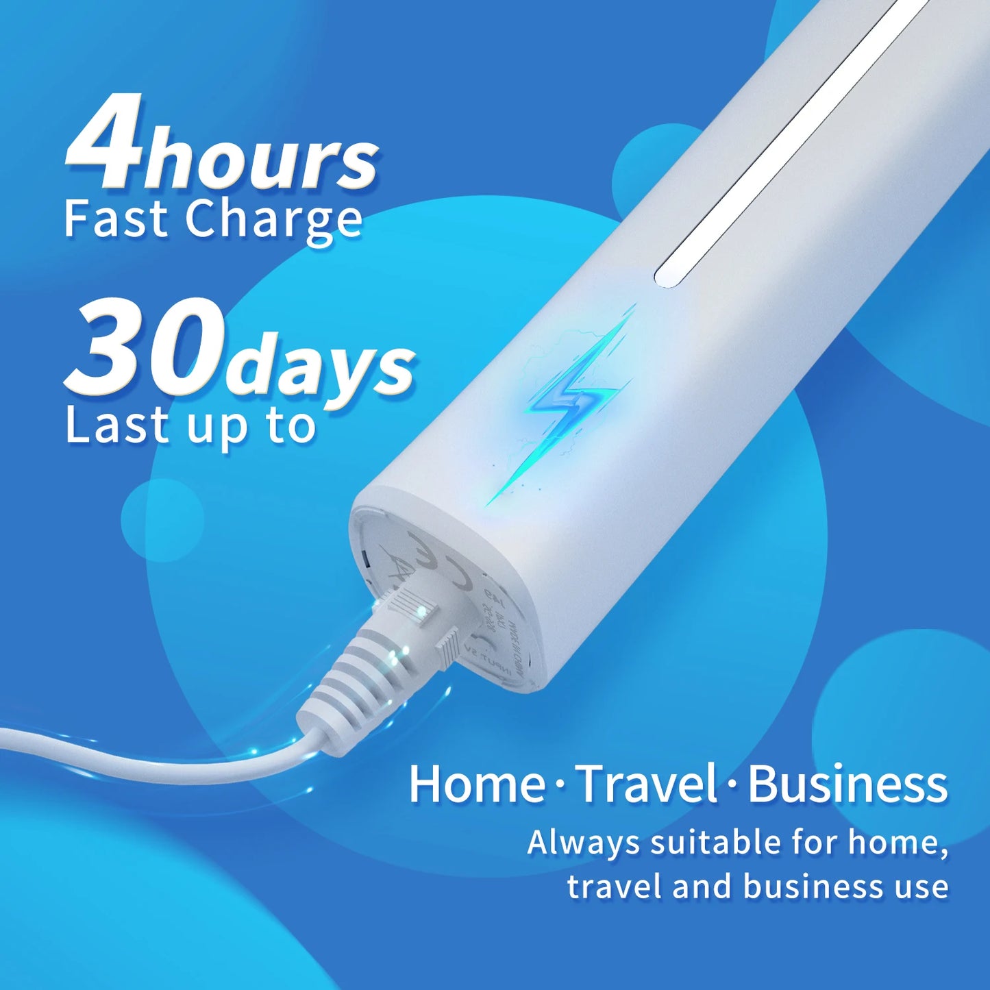 SEAGO Electric Toothbrush for Adults, with 8 Brush Heads and 5 Modes, Rechargeable Sonic Toothbrush One Charge for 30 Days