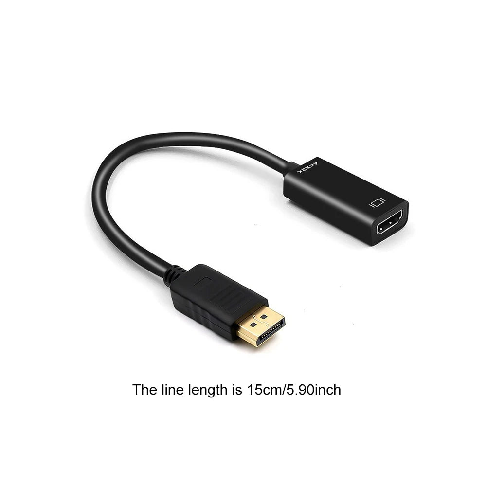 4K DisplayPort to HDMI-compatible Adapter Converter Display Port Male DP to Female HD TV Cable Adapter Video Audio For PC TV