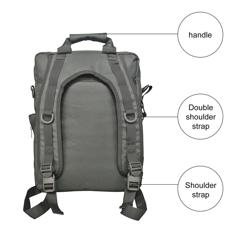 Molle Laptop Bag Tactical Messenger Bags Computer Backpack Fanny Belt Shouder Camping Outdoor Sports Bag