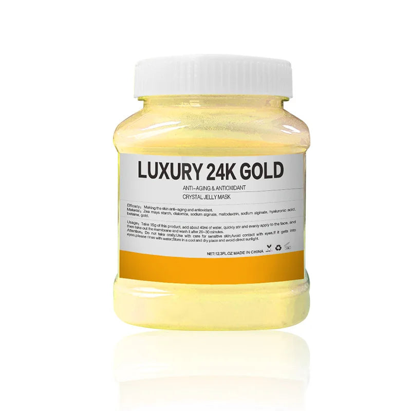 350g Hydrating 24K Gold Soft Mask Powder Rose Petal Crystal Jelly Mask Powder Skin Care Dropshipping