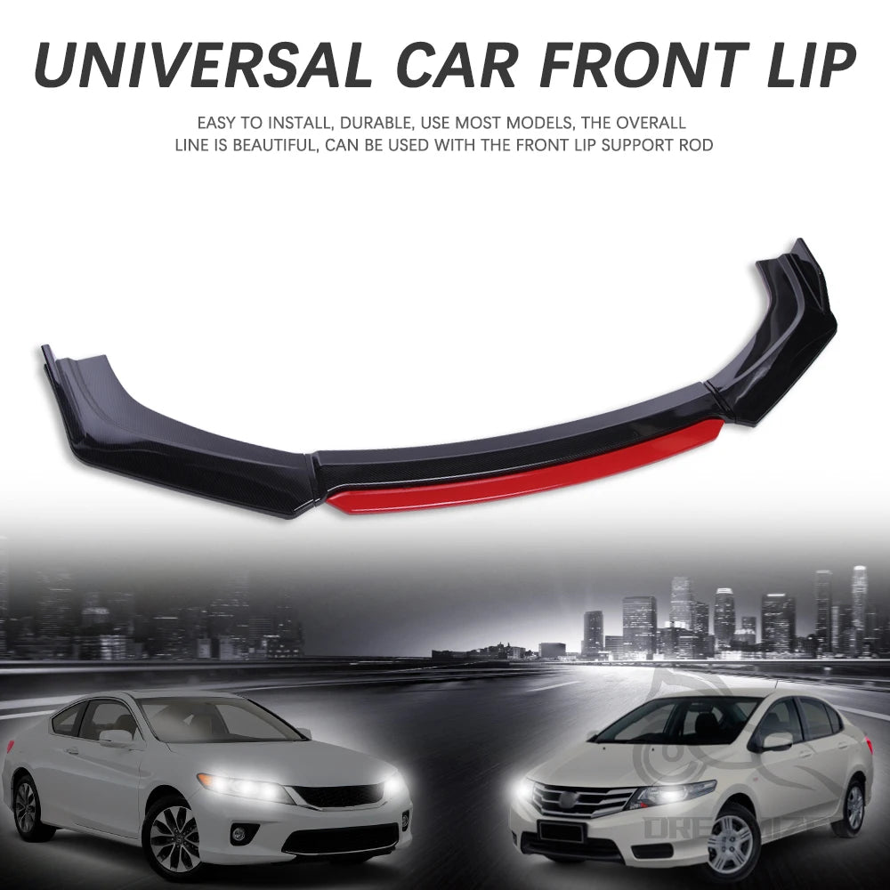 Universal Car Front Bumper Separator Bumper Lip Body Kit Separator For Honda For Toyota For Audi For Ford Width Below 183cm