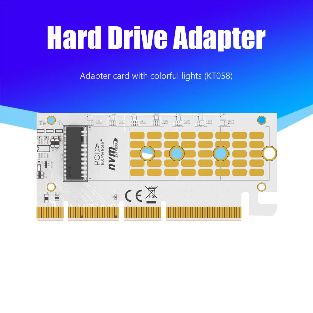 M2 NVME Hard Disk Converter M.2 To PCIE X16 Adapter Card PCI Express 3.0 Riser Card PCIE X16 Support M.2 NVME SSD 2230/42/60/80