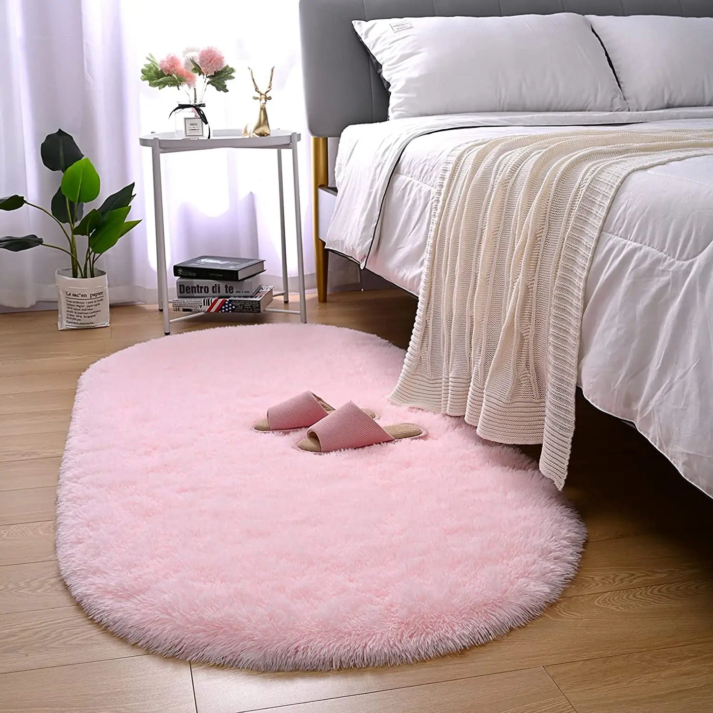 Luxury Velvet Fluffy Carpet Soft Children Rugs Room Mat Modern Shaggy Area Rug for Bedroom Bedside Home Decor