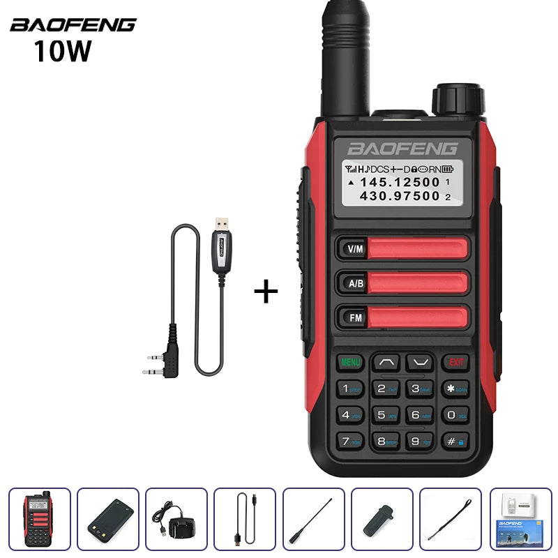 Baofeng UV-16 IP68 Waterproof Walkie Talkie Dual Band High Power Radio Dual Band Vhf Uhf CB Ham Radio Long Range Two Way Radio