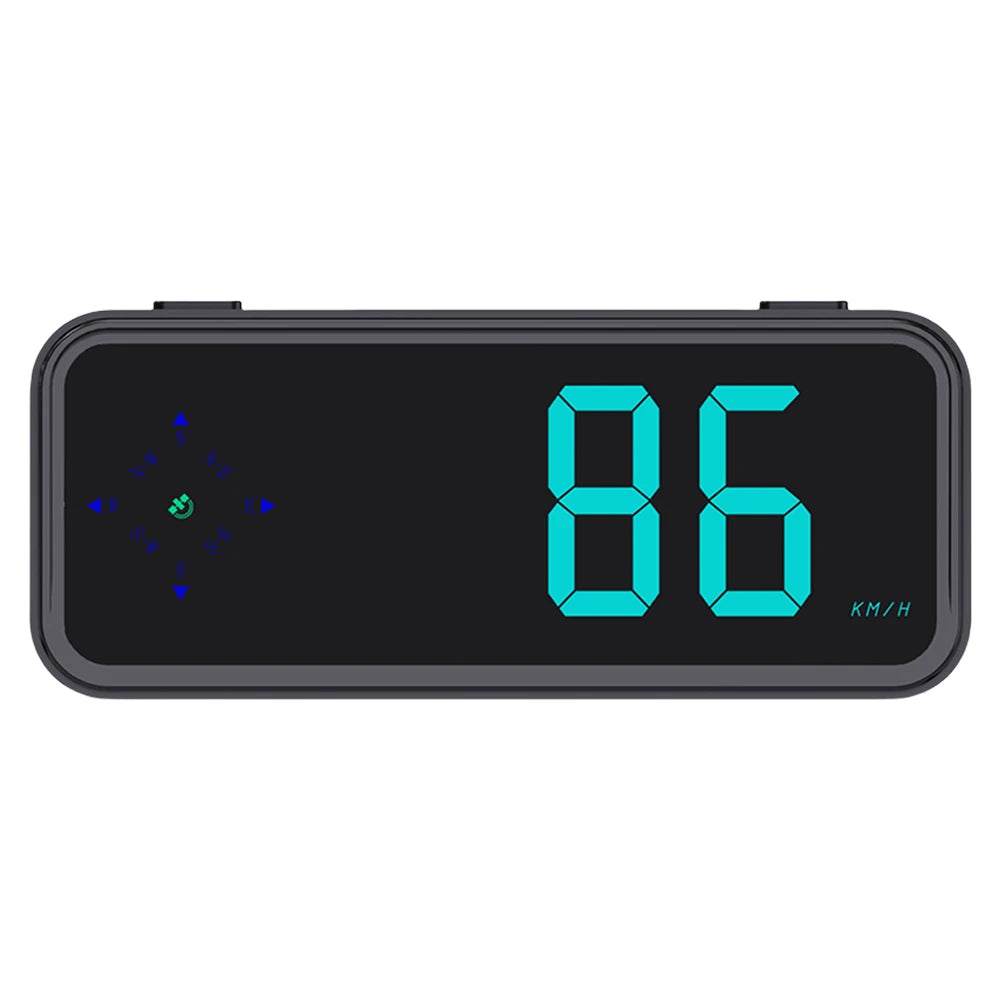 Car Head-up Display with Compass Colorful LED Display Speed MPH KMH Meter Plug and Play GPS HUD Car Electronics Accessories