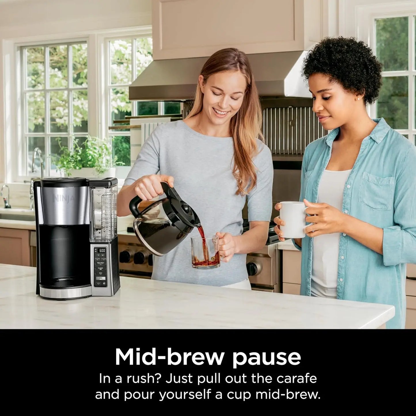 12-Cup Programmable Coffee Brewer, 2 Brew Styles, Adjustable Warm Plate, 60oz Water Reservoir,Delay Brew - Black/Stainless Steel