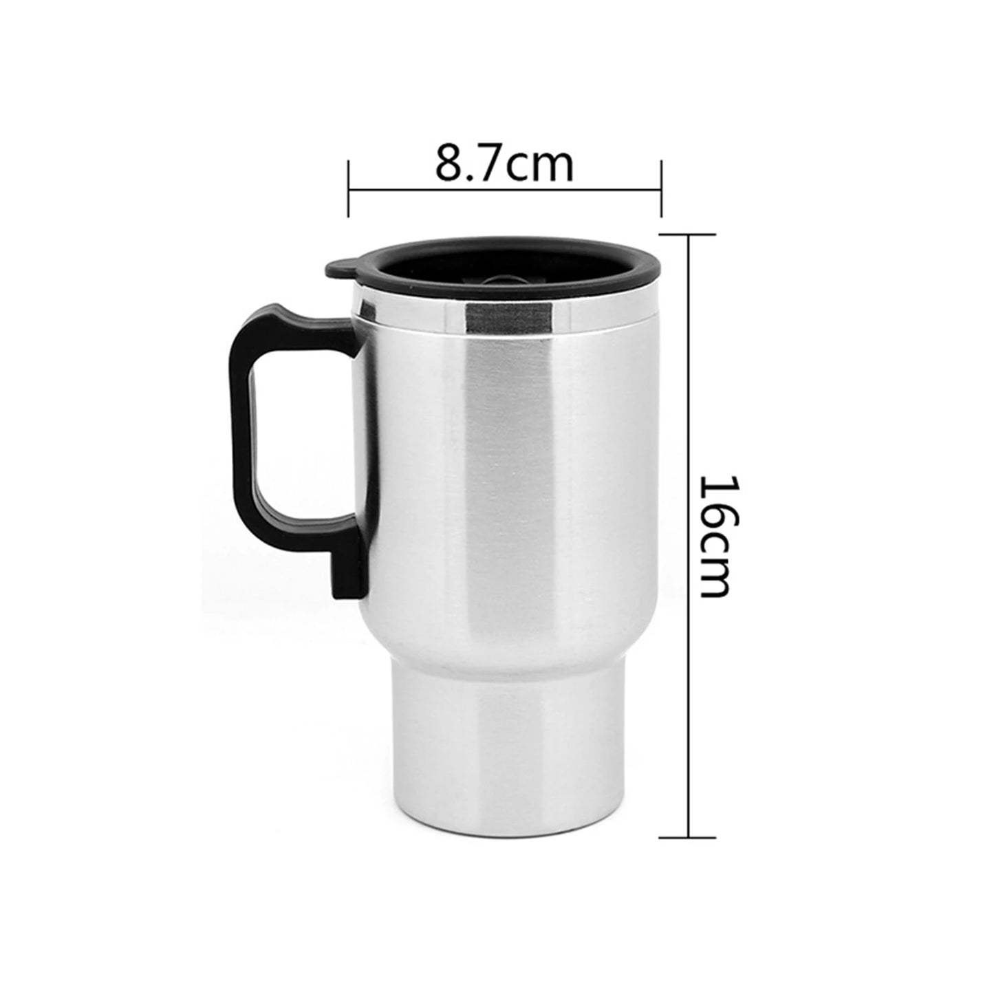 12V 450ml Electric Heating Car Kettle Water Coffee Milk Thermal Mug Camping Travel Kettle Stainless Steel Vehicle Heating Cup