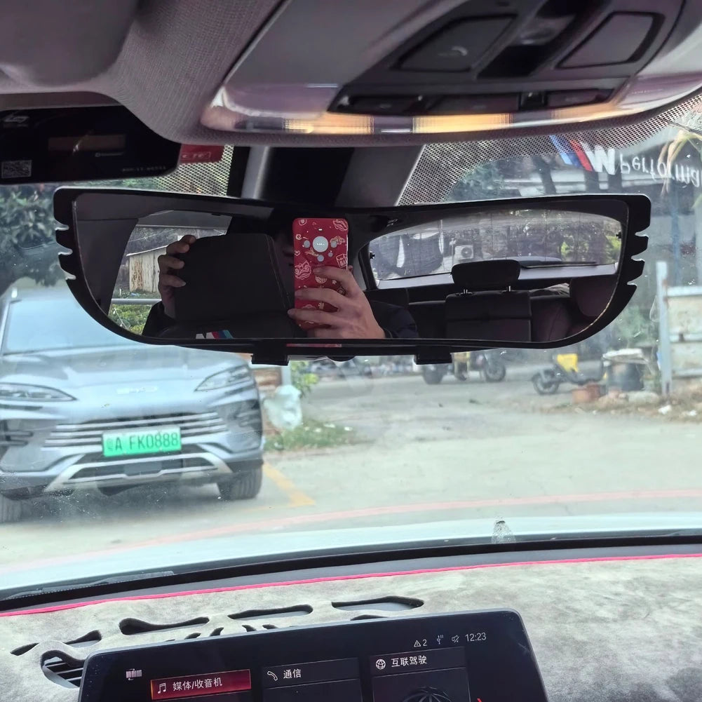 Universal Fit Curved Rearview Blind Spot Mirror HD Glass Wide-Angle Oval Shaped Interior Car Auxiliary Mirror Car Accessories