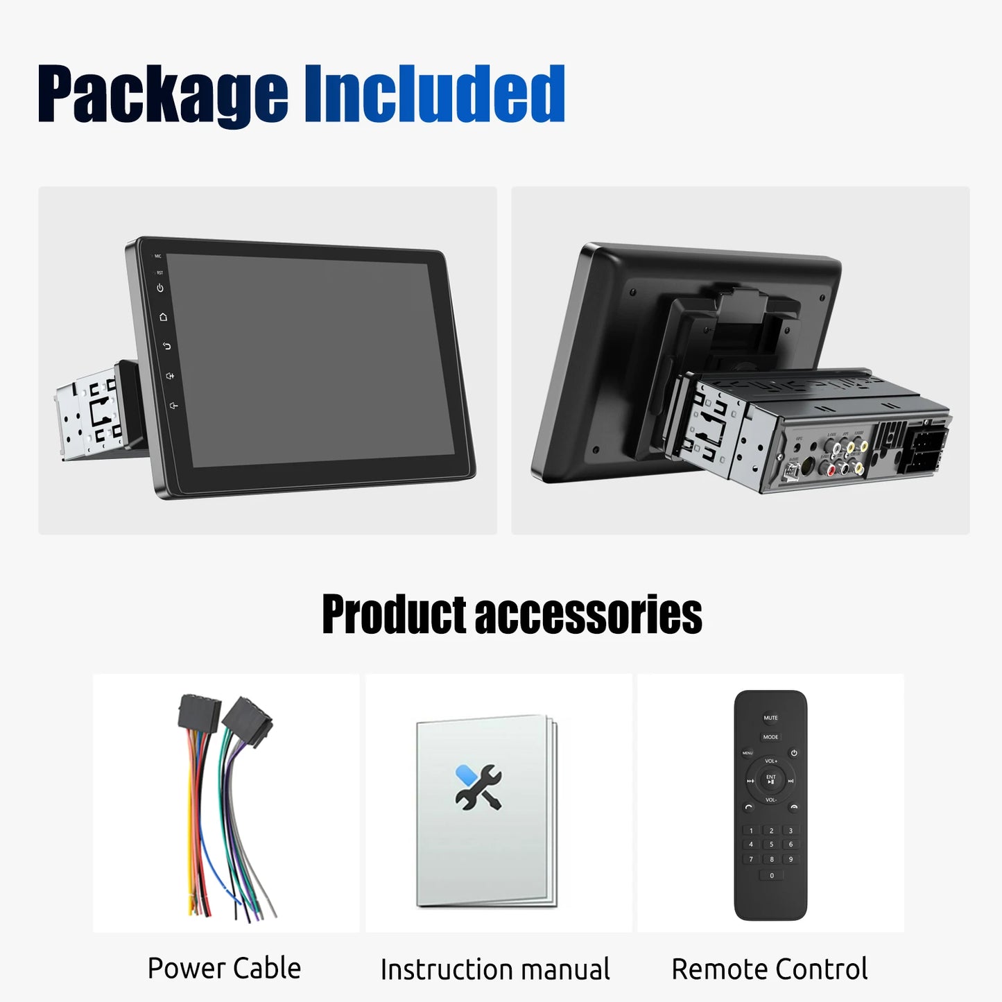 ESSGOO 9" 1 DIN AI vioce Universal Wireless carplay Android auto Car Stereo Radio Mirror link WIFI GPS NAVI FM BT SWC AUX TF USB