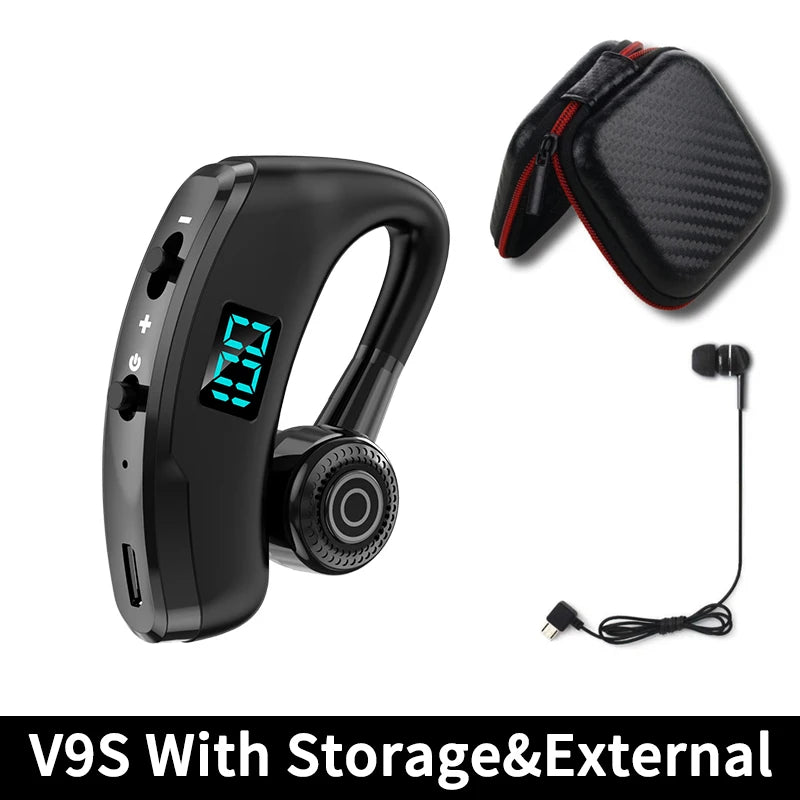 Гарячий продаж V8S/V9S Навушники Bluetooth 5.0 Бізнес Handsfree Бездротові навушники Стерео Водонепроникні спортивні навушники Haedset з мікрофоном