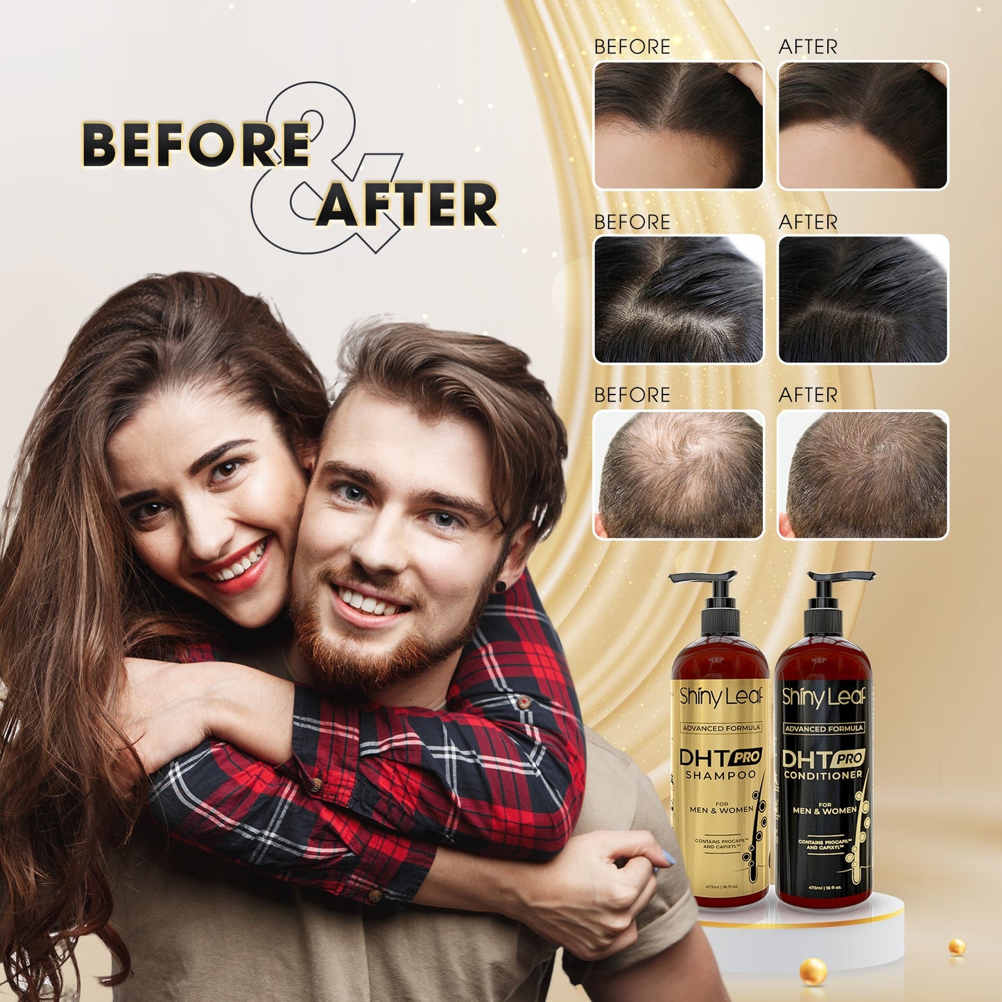 Shiny Leaf Bariatric Multivitamin Iron Free With DHT Pro Shampoo and Conditioner