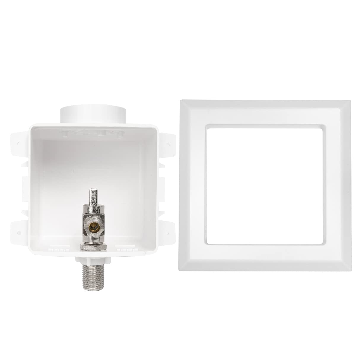 10 Pcs 1/2" Sweat Intel, Toilet Outlet Box, with Installed 1/4 Turn Angle Stop Valve