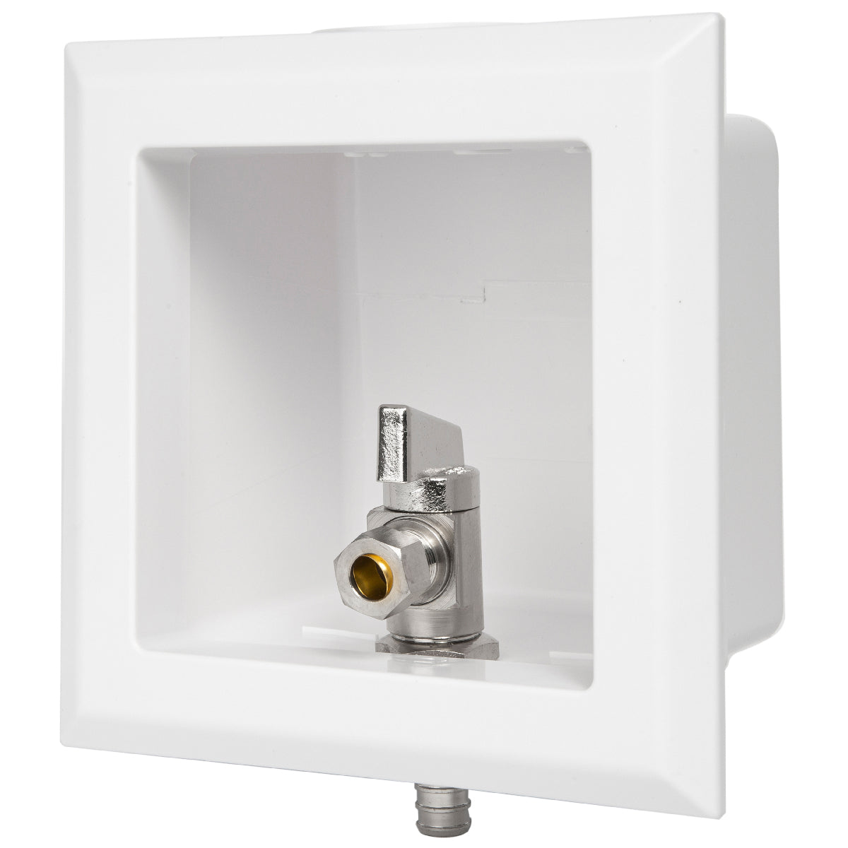 1/2" PEX Crimp (F1807) Inlet, Toilet Outlet Box, 3/4" OD Compression Outlet Connection