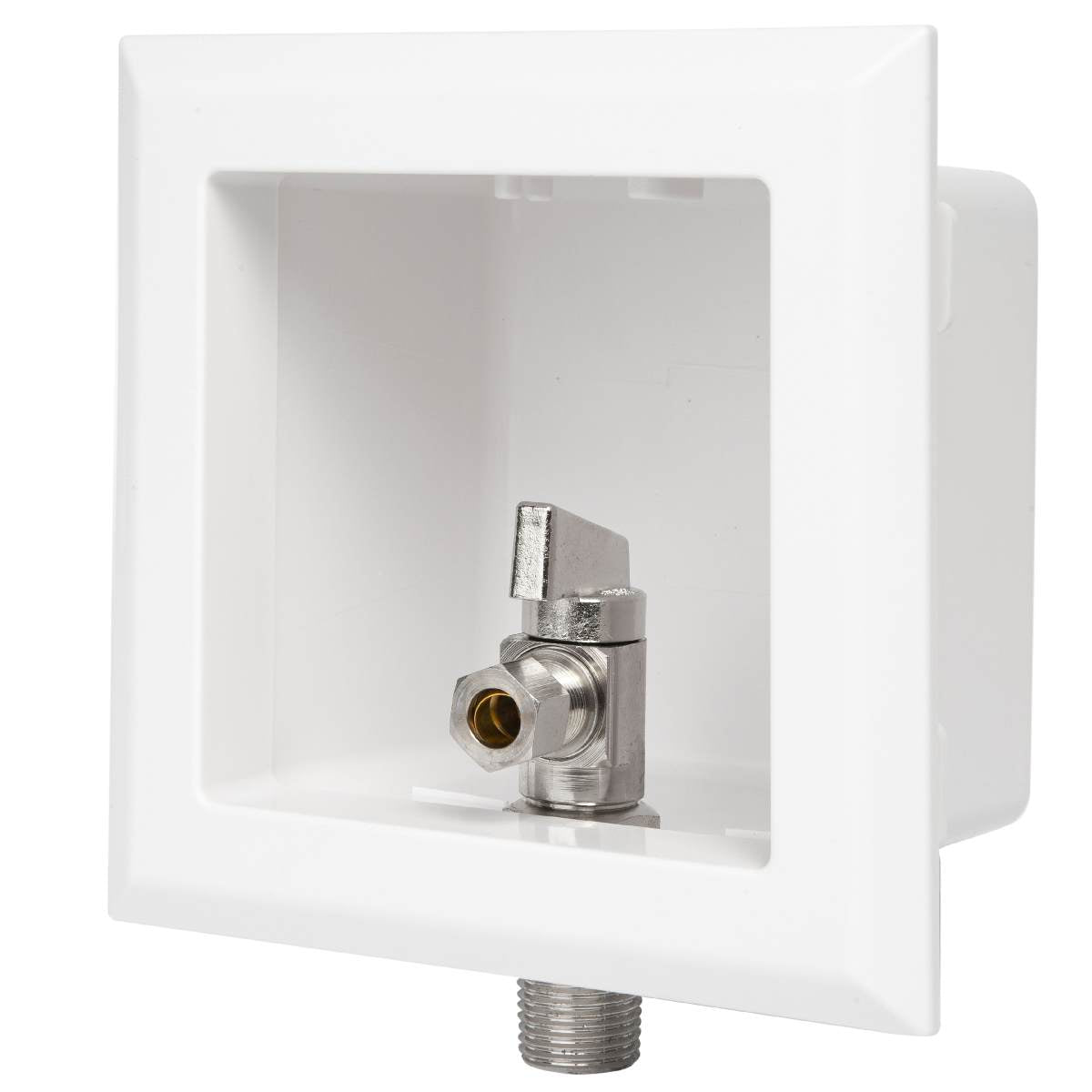 10 Pcs 1/2" Sweat Intel, Toilet Outlet Box, with Installed 1/4 Turn Angle Stop Valve