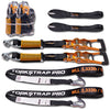 TorkStrap PRO | 25' x 2'' Self Tensioning Ratchet Straps (10,000LB Break Strength) - Adjusts to Load Shifts - Spring Loaded Heavy Duty Ratchet Straps w/ Soft Loops - UTV, Cargo, ATV, Truck TorkStrap