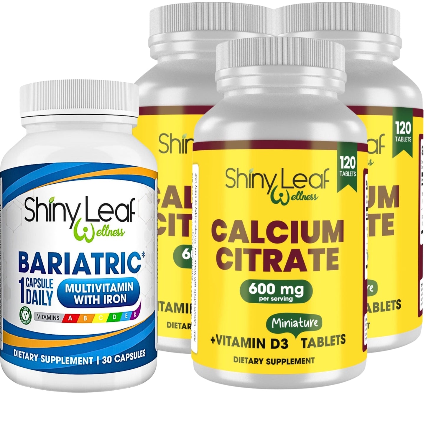 Shiny Leaf Bariatric Multivitamin with Iron and Calcium Citrate 600mg