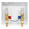1/2" PEX Expansion (F1960) Inlet, Washing Machine Outlet Box, with Copper Water Hammer Arrestor Plumbingsell
