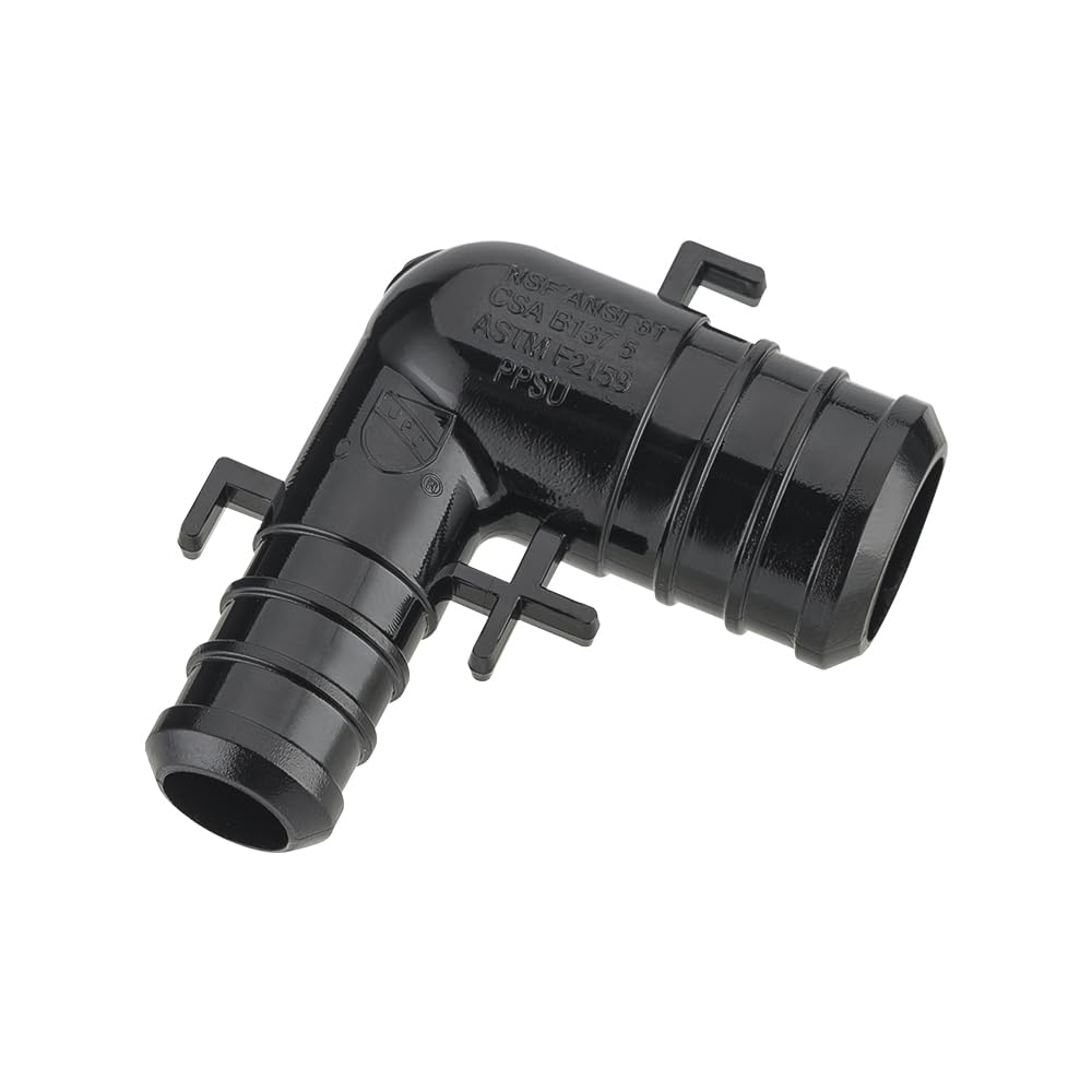 30 Pcs PEX-B Crimp 3/4" x 1/2" PPSU Elbow w/tabs