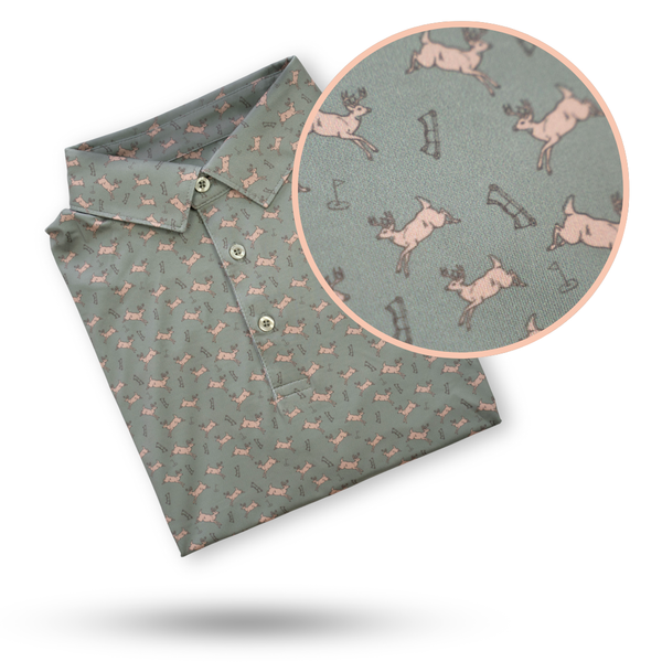 "Bows & Bucks" Golf Polo Bow Crew Apparel - Bow Hunting Lifestyle Apparel