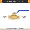 1/2" PEX Crimp Ball Valve, Blue (Lead Free) Plumbingsell