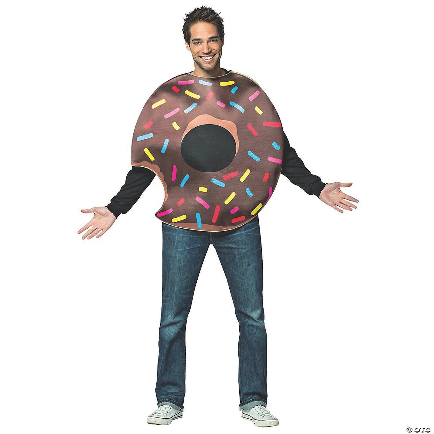 Adult Chocolate Donut with Bite Costume