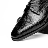 Zelli Italia Zelli Italia 21-532-BKM ANDREA Crocodile Lace Up, Black