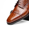 Zelli Italia Zelli Italia 21-532-CGM ANDREA Crocodile Lace Up, Cognac