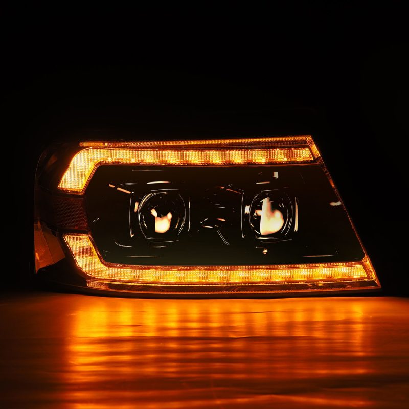 AlphaRex 04-08 Ford F150 / 06-08 Lincoln Mark LT LUXX-Series LED Projector Headlights Alpha-Black