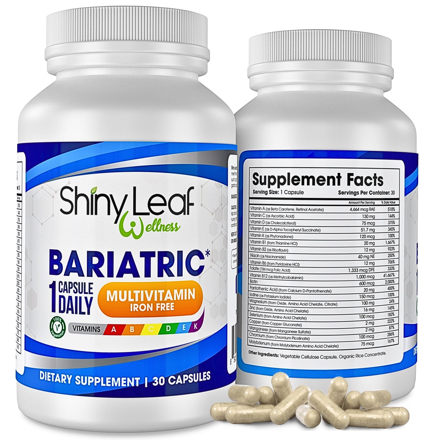 Shiny Leaf Shiny Leaf Methylated Bariatric Multivitamin Without Iron