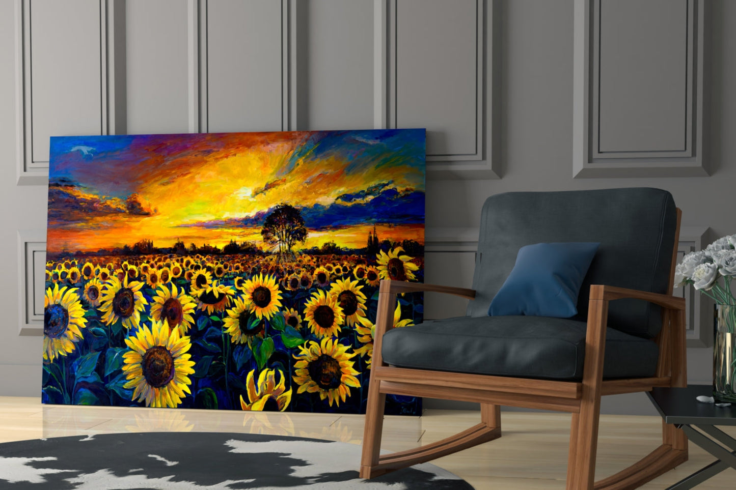 Insigneart USA Insigneart USA Sunflower Flower Glass Wall Art