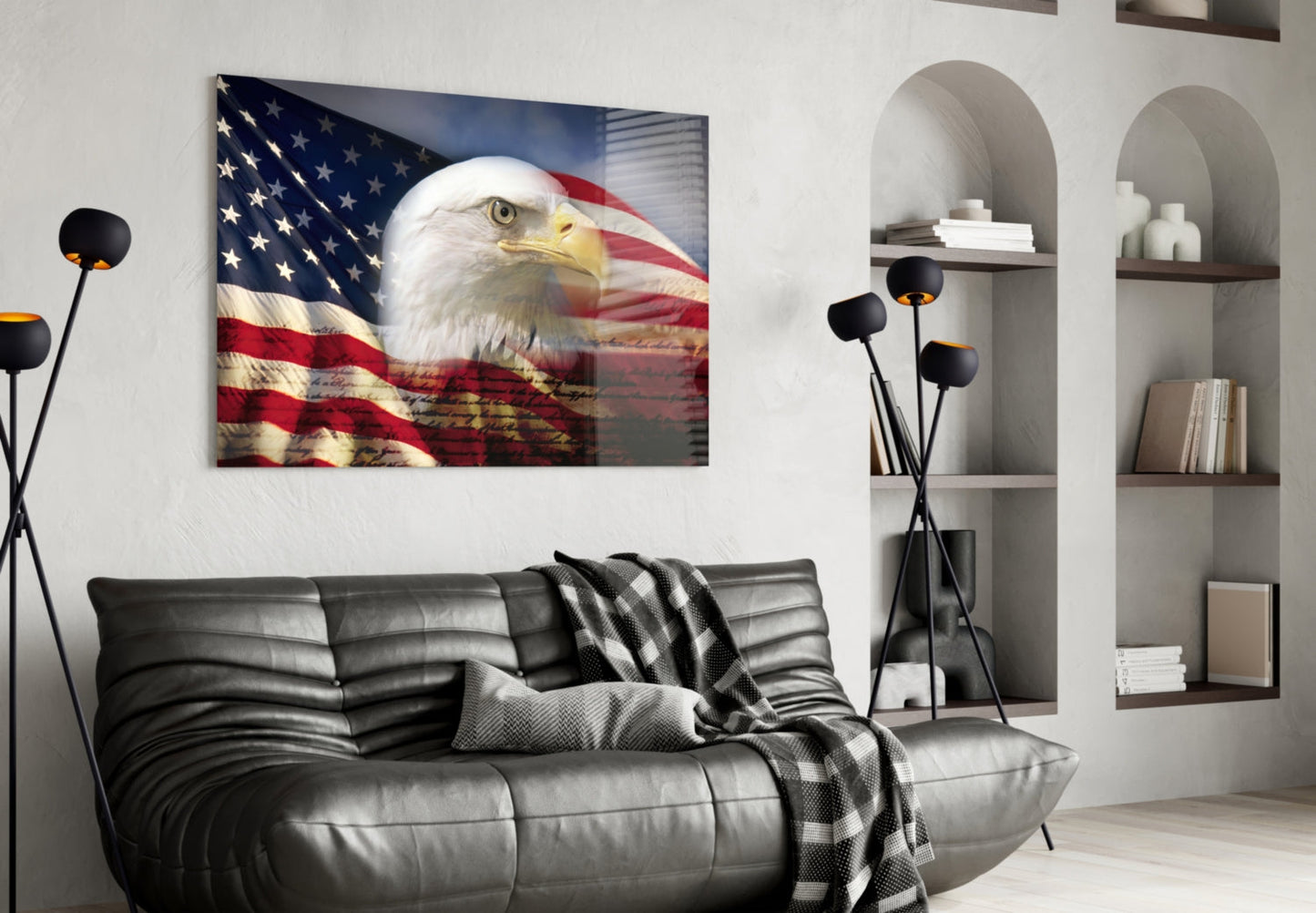 Insigneart USA Insigneart USA American Eagle Glass Wall Art