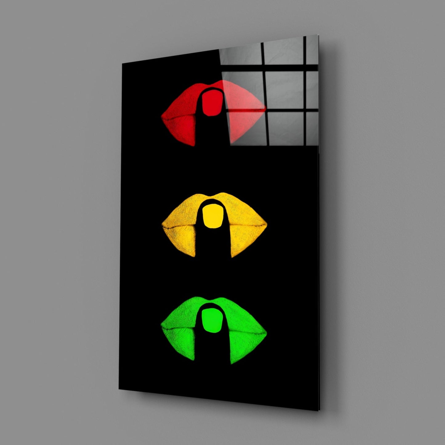 Insigneart USA Insigneart USA Colored Lips Glass Wall Art