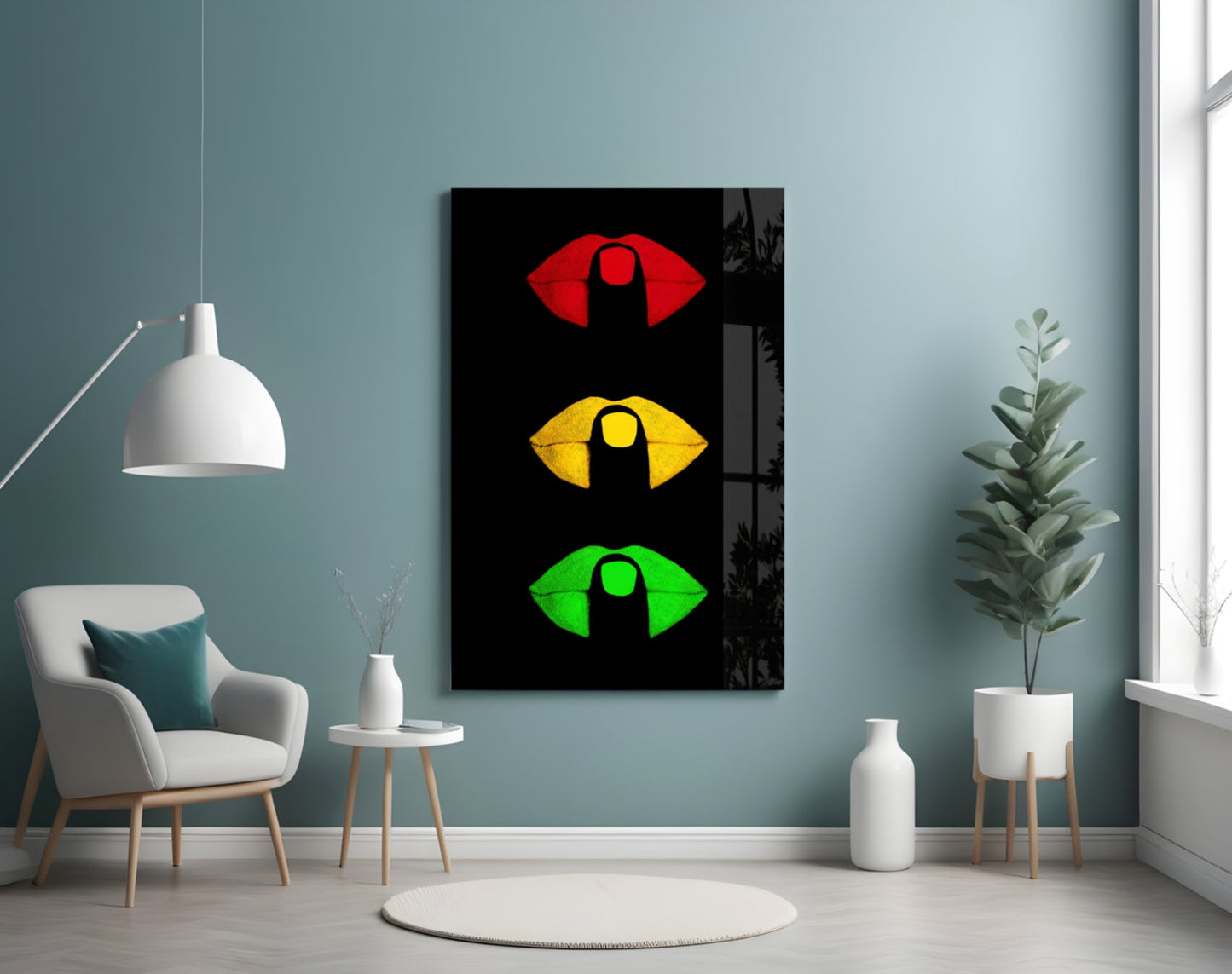Insigneart USA Insigneart USA Colored Lips Glass Wall Art