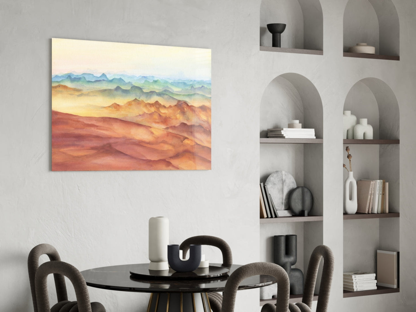 Insigneart USA Insigneart USA Abstract Mountains Glass Wall Art