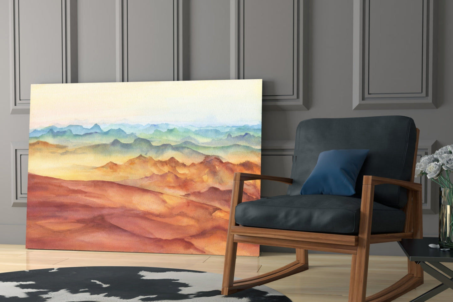 Insigneart USA Insigneart USA Abstract Mountains Glass Wall Art