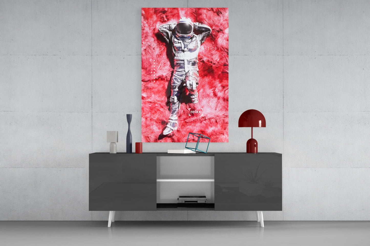 Insigneart USA Insigneart USA Astronaut and Space Grass Glass Art