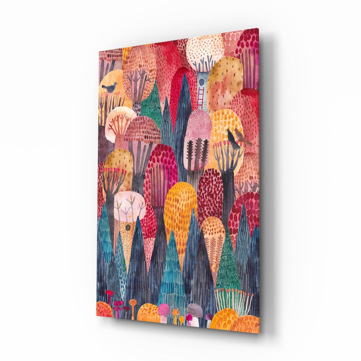 Insigneart USA Insigneart USA Colorful Trees Glass Wall Art