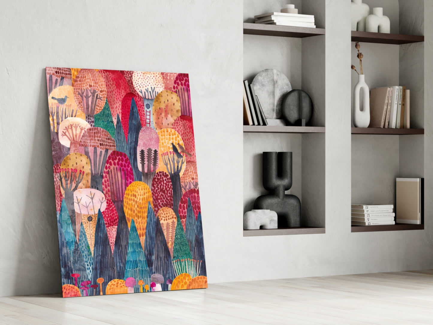 Insigneart USA Insigneart USA Colorful Trees Glass Wall Art