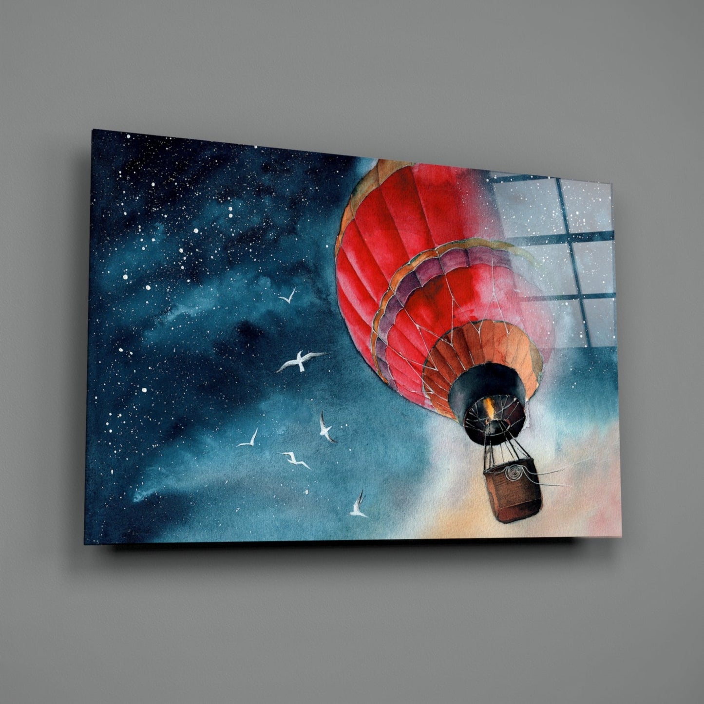 Insigneart USA Insigneart USA Baloon to the Moon Glass Wall Art
