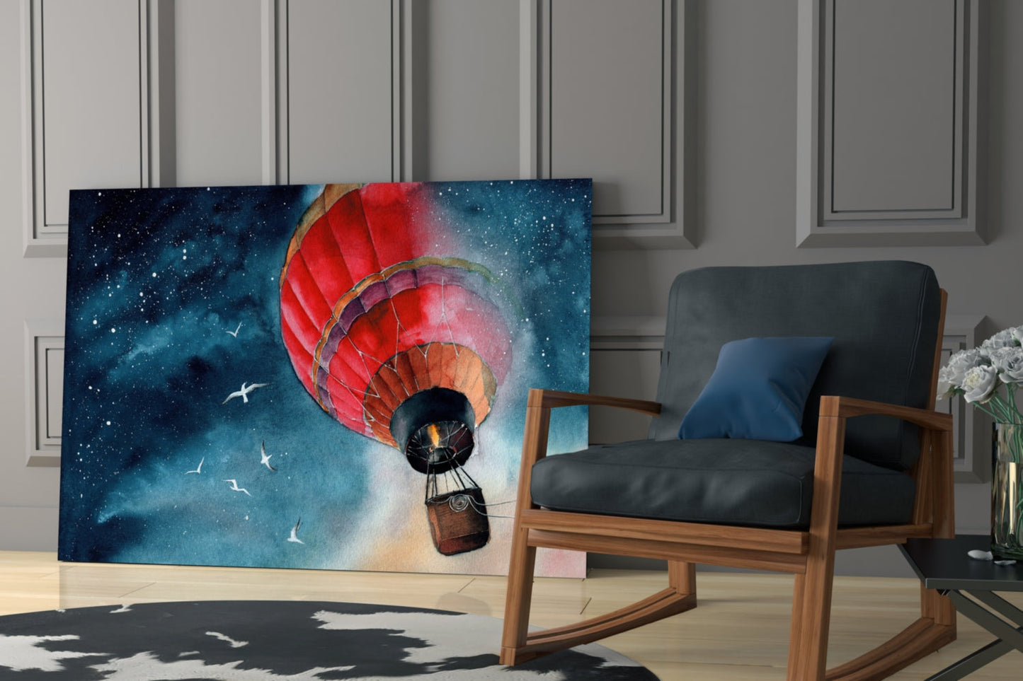 Insigneart USA Insigneart USA Baloon to the Moon Glass Wall Art
