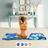 JupiterGear Tie Dye Yoga Mat Towel with Slip-Resistant Grip Dots Jupiter Gear