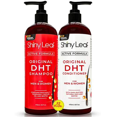Shiny Leaf DHT Blocker Anti Hair Loss Shampoo and Conditioner set with Biotin (2