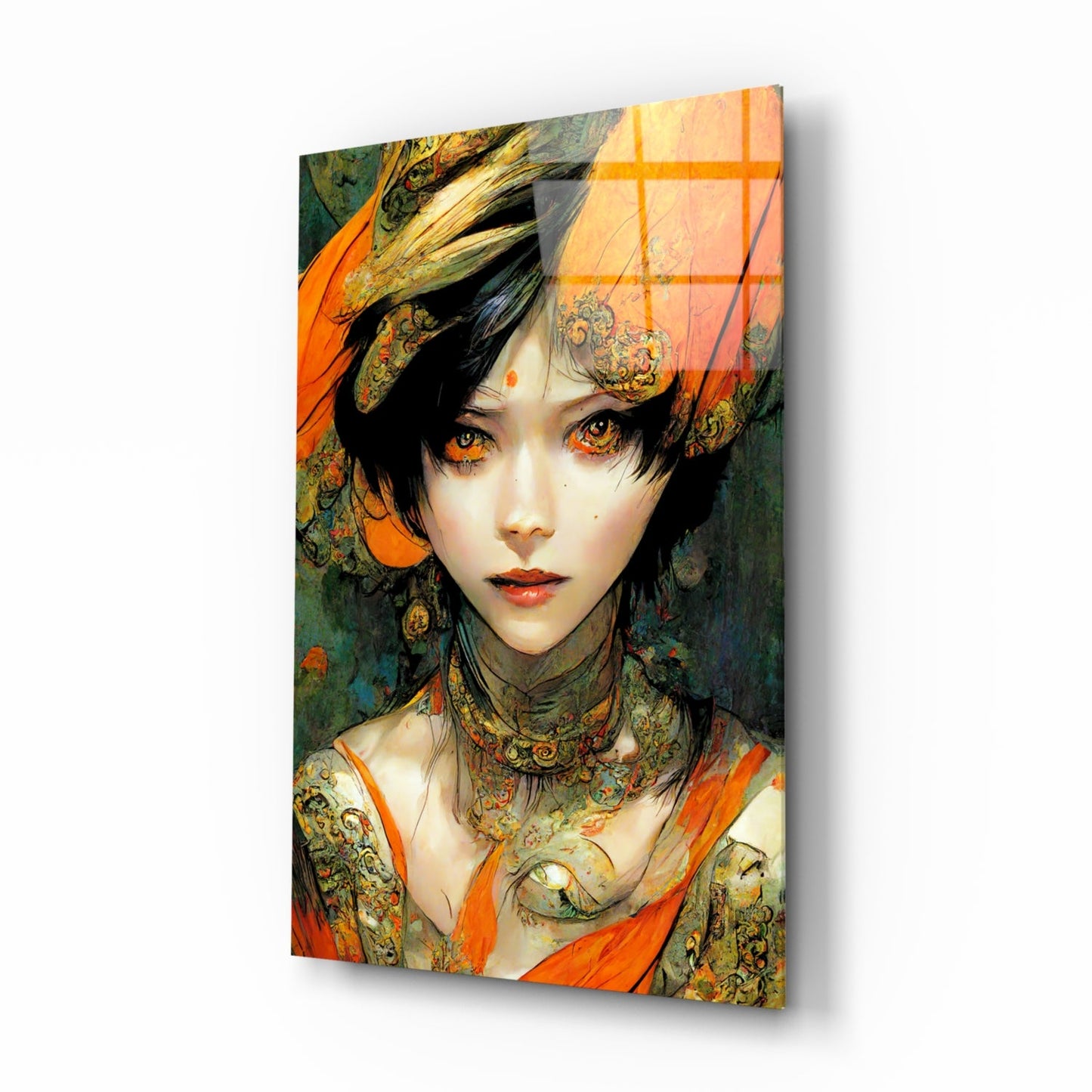 Insigneart USA The Elegiac in Eyes Glass Wall Art || Designer Collection