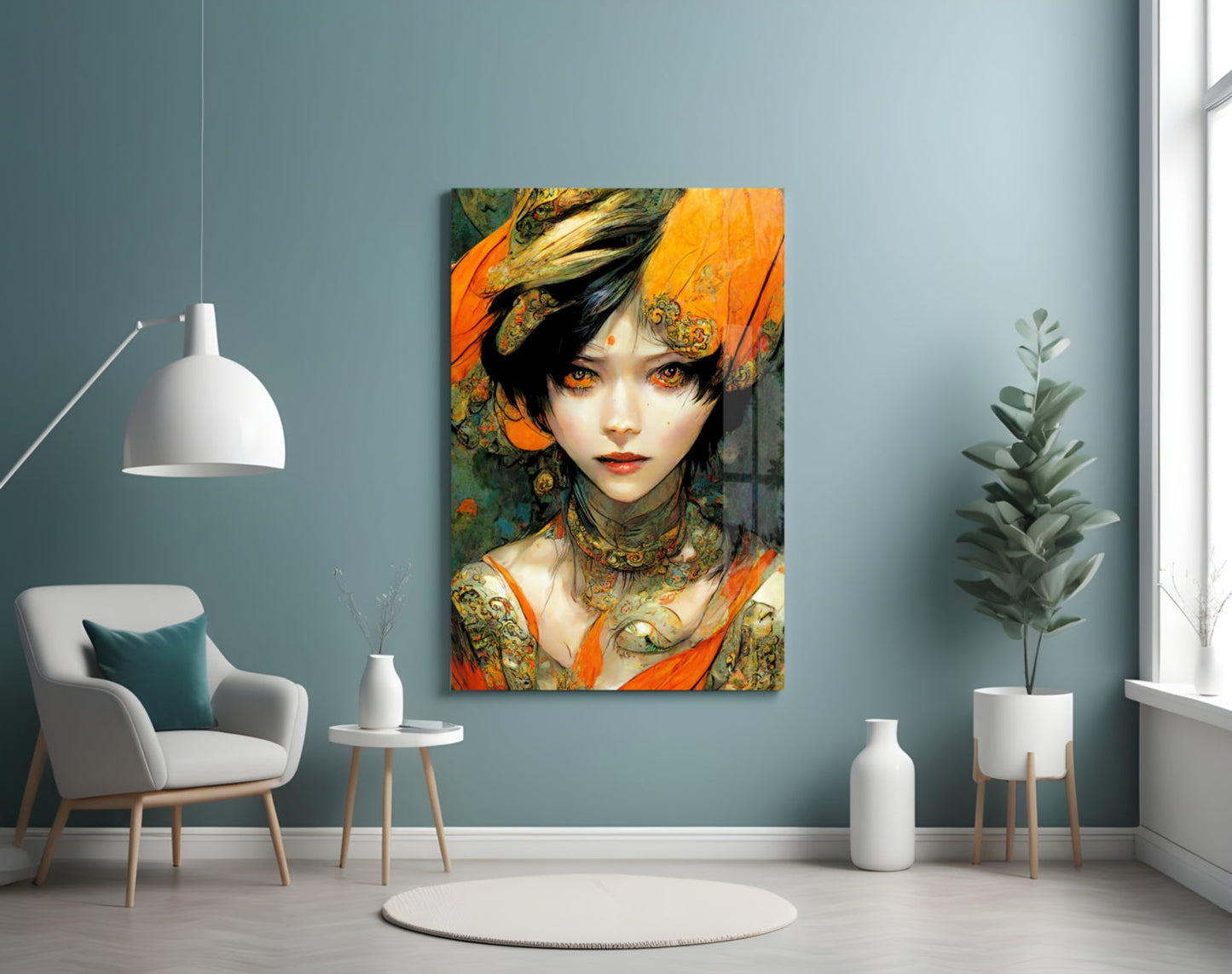 Insigneart USA The Elegiac in Eyes Glass Wall Art || Designer Collection