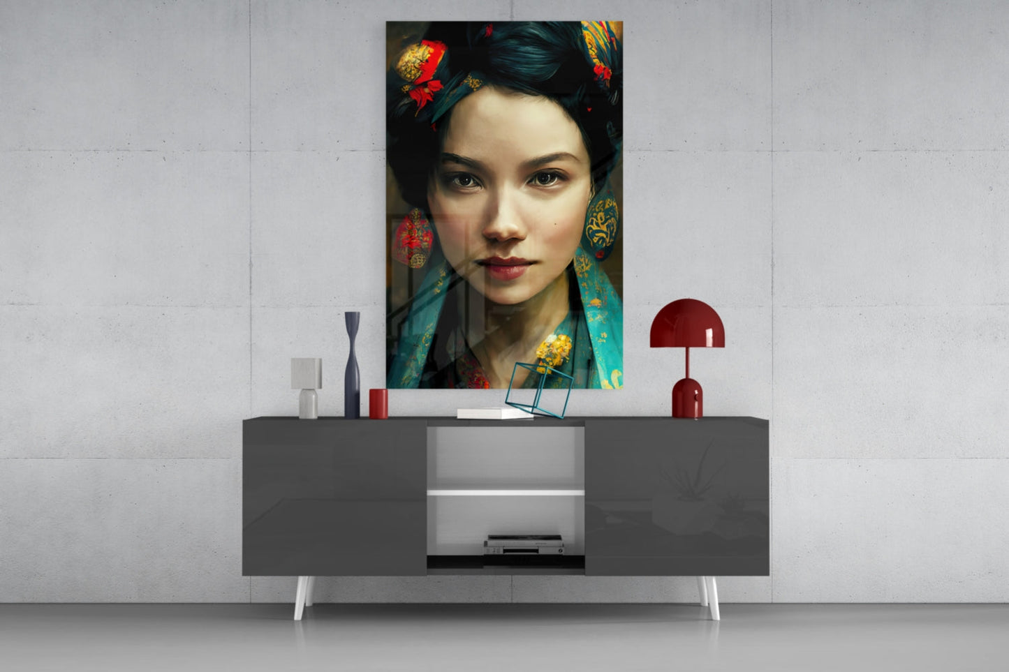 Virtual Beauty Glass Wall Art || Designers Collection