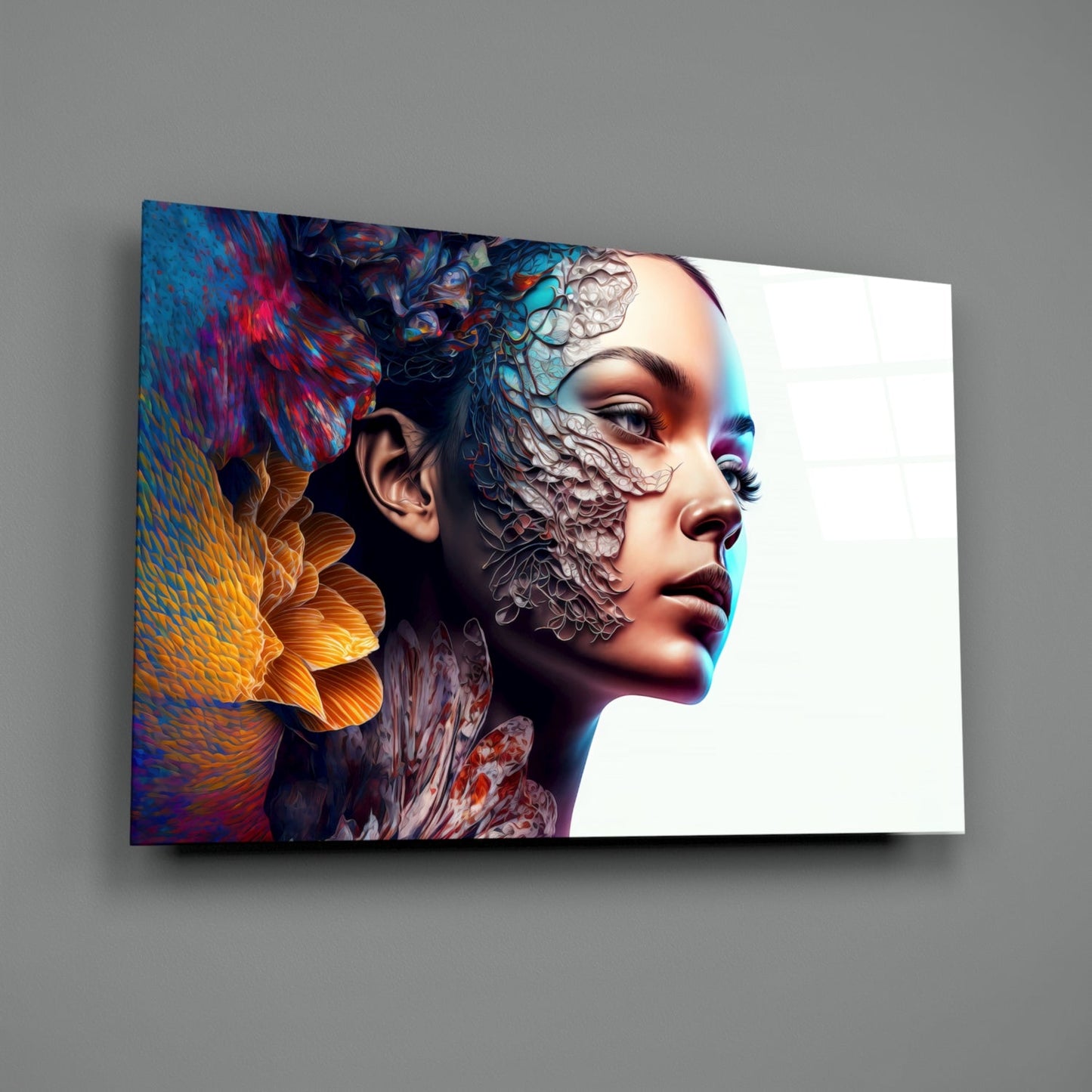 Insigneart USA Transmutation to Beauty Glass Wall Art || Designer Collection