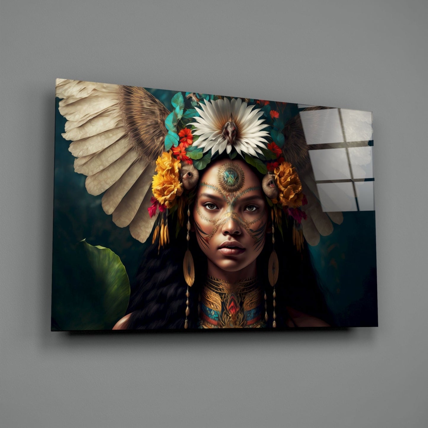 Insigneart USA Beauty of the Clan Glass Wall Art || Designer Collection