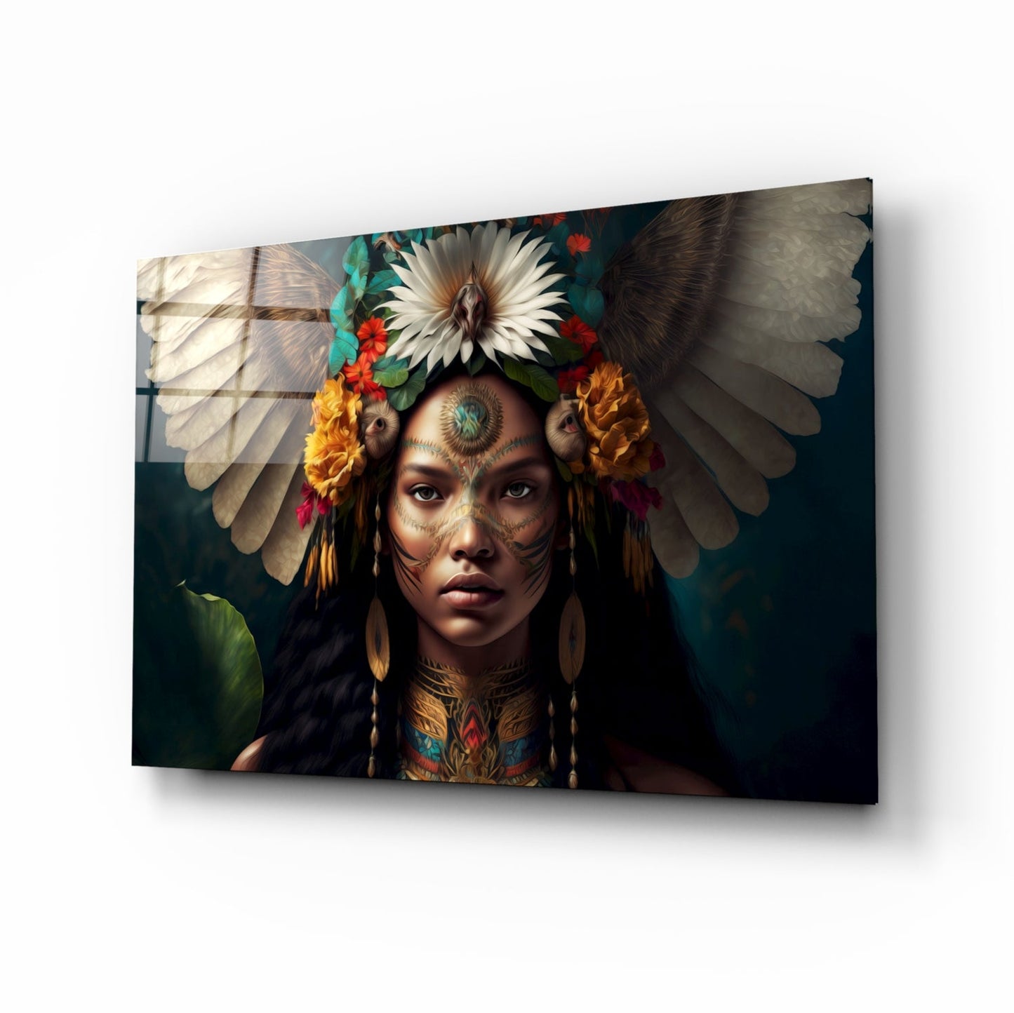 Insigneart USA Beauty of the Clan Glass Wall Art || Designer Collection