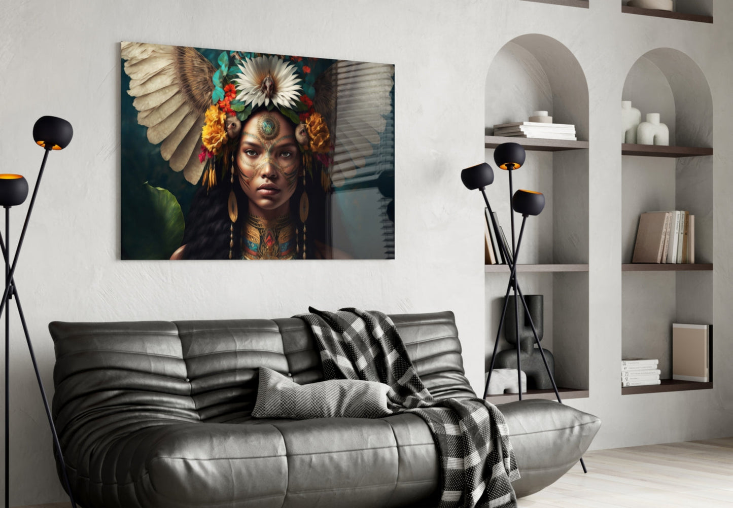 Insigneart USA Beauty of the Clan Glass Wall Art || Designer Collection